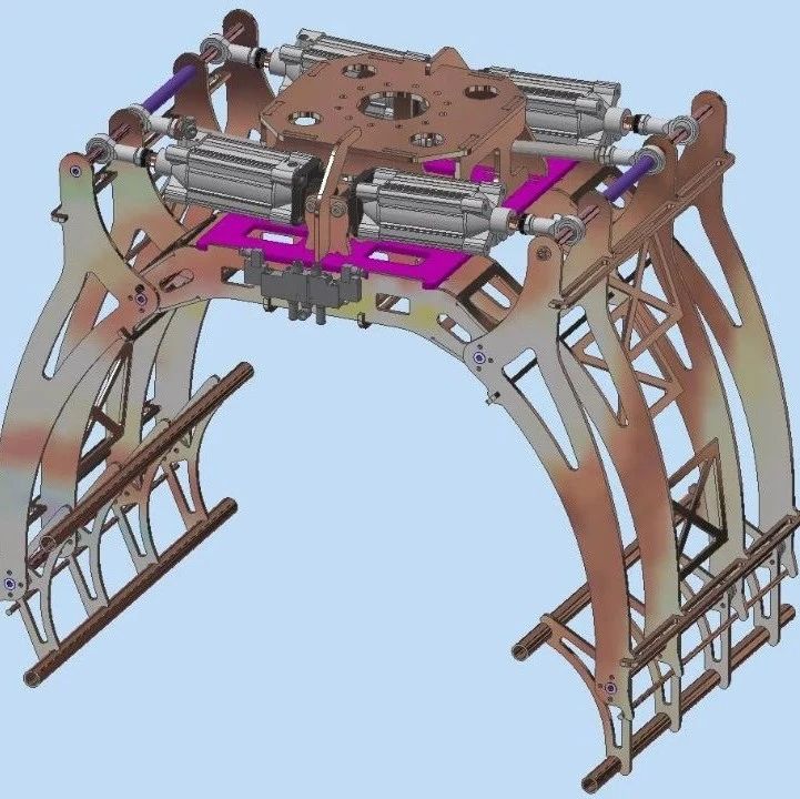 【工程机械】tank gripper罐体夹持器3D数模图纸 STP格式