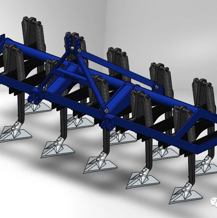 【农业机械】铁撬式耕耘机机构3D图纸 Solidworks设计