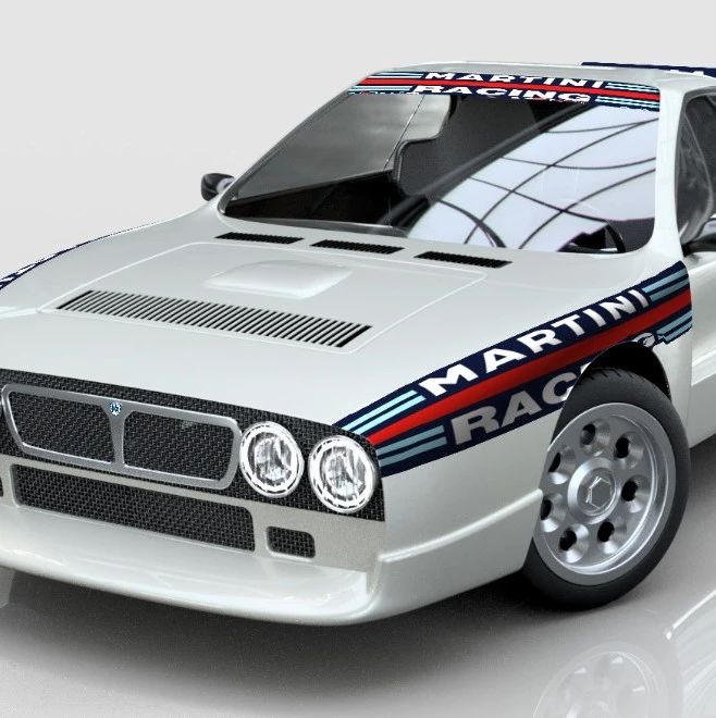 【汽车轿车】Lancia 037 拉力赛车模型3D图纸 STEP格式