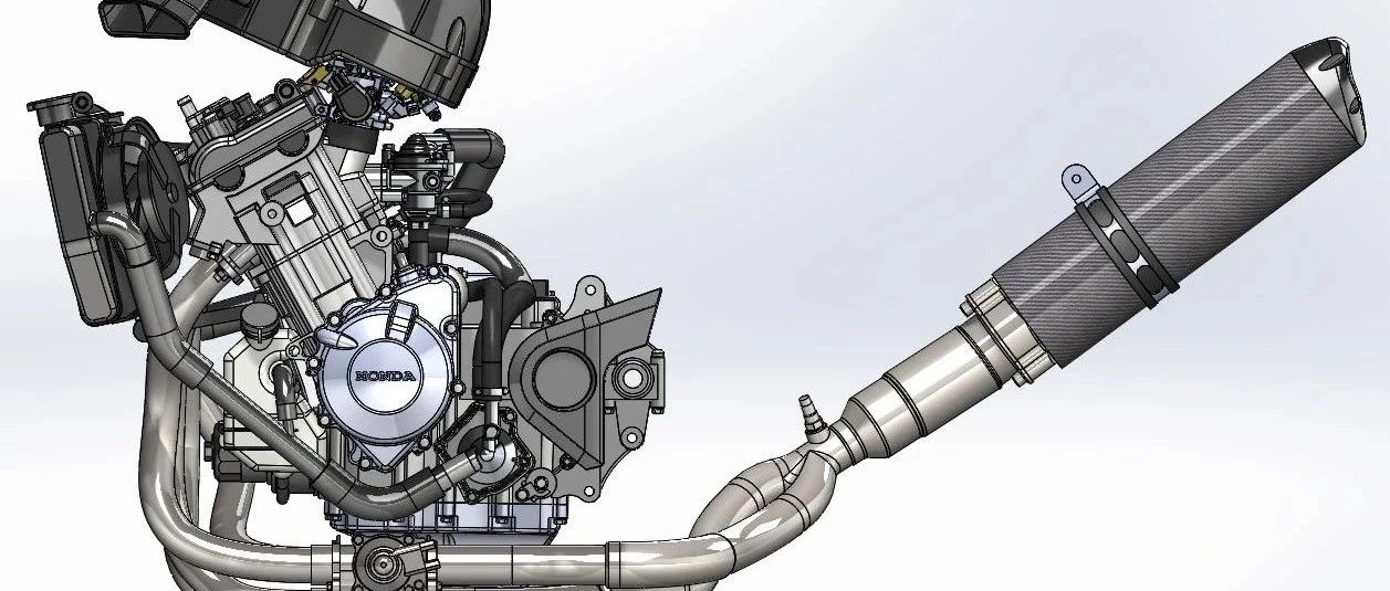 【发动机电机】Honda cbr954rr摩托车发动机模型3D图纸 STEP x_t格式