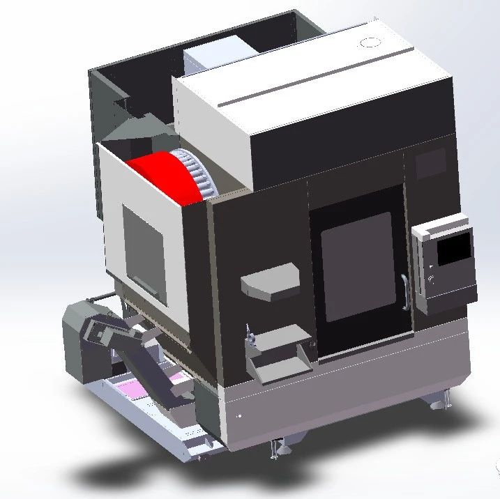 【工程机械】UMC-750五轴机床加工中心简易模型3D图纸 STEP x_t格式