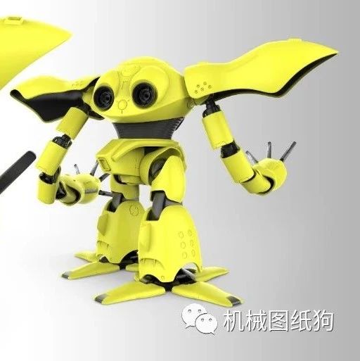 【机器人】Hy-Gogg Gundam高达机器造型3D图纸 Solidworks设计 附STEP