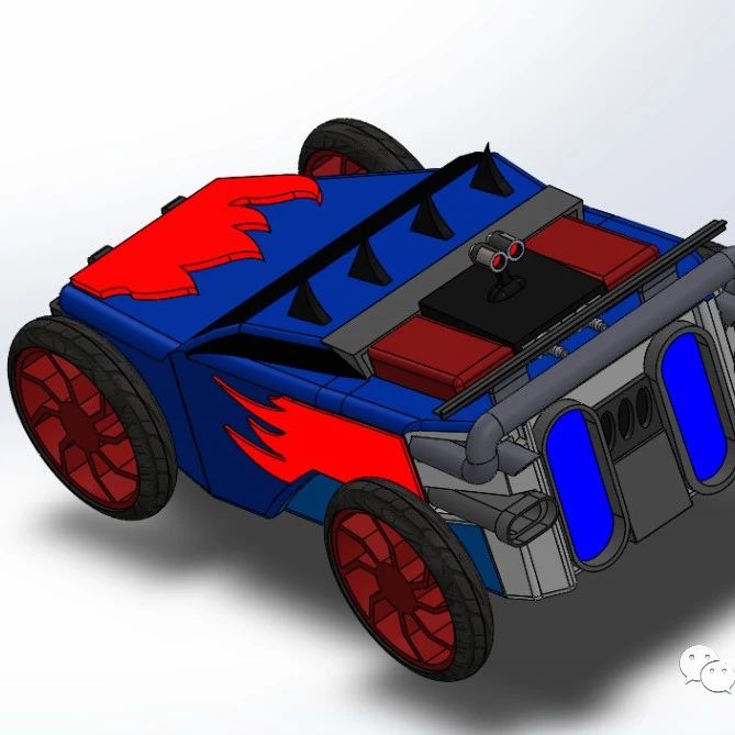 【其他车型】rocket league火箭玩具车模型3D图纸 Solidworks设计