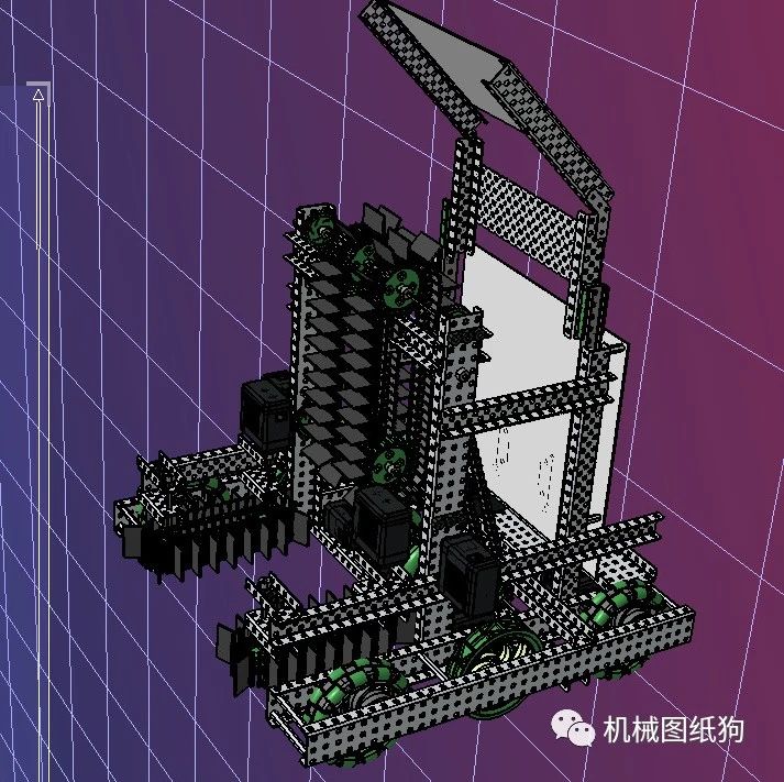 【机器人】ef-10全向轮比赛机器人小车3D图纸 STEP格式