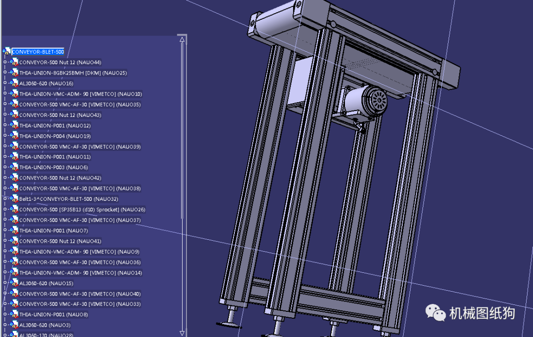 【工程机械】500mm皮带输送机3d图纸 Step格式 Solidworks 仿真秀干货文章