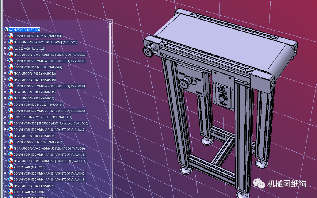 【工程机械】500mm皮带输送机3d图纸 Step格式 Solidworks 仿真秀干货文章