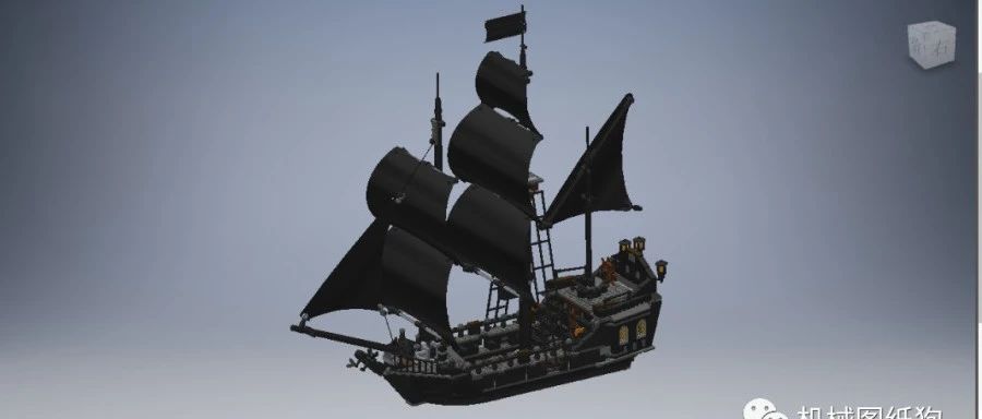 【海洋船舶】LEGO 4184加勒比海盗黑珍珠号拼装模型3D图纸 INVENTOR 附STP