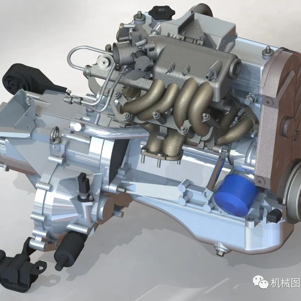 【发动机电机】lada-engine发动机马达模型3D图纸 STEP格式