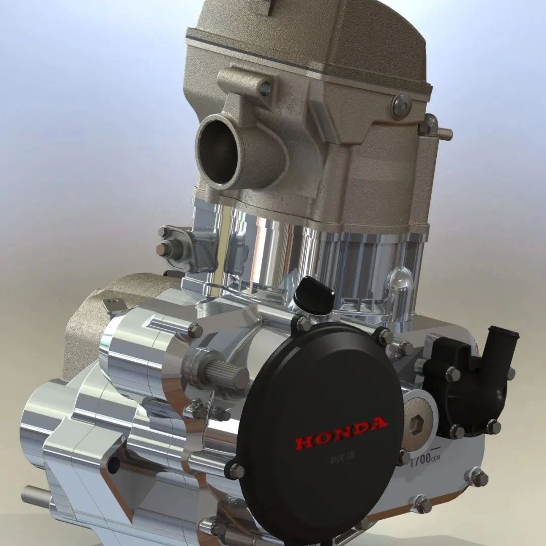 【发动机电机】Honda Engine Motor摩托车发动机3D数模图纸 STEP格式