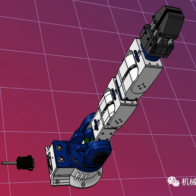 【机器人】smartrobo五自由度机械臂机器人3D数模图纸 STP格式