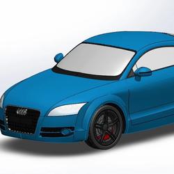 【汽车轿车】Audi-TT跑车简易模型3D图纸 Solidworks设计