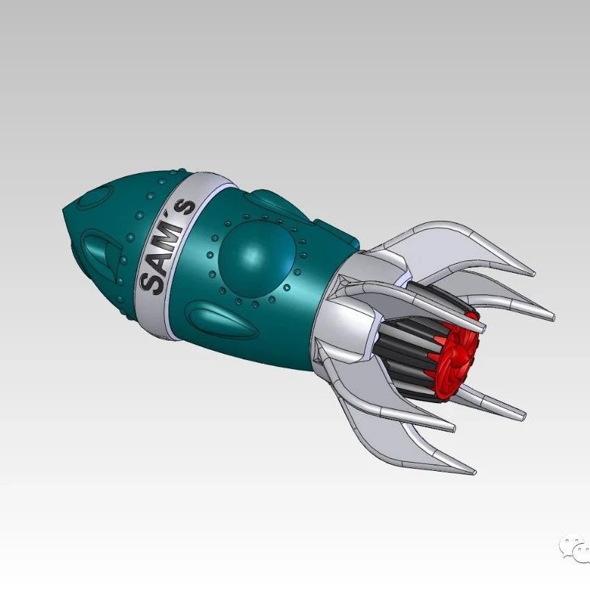 【飞行模型】rocket-toy火箭玩具模型3D图纸 Solidworks设计 附STEP