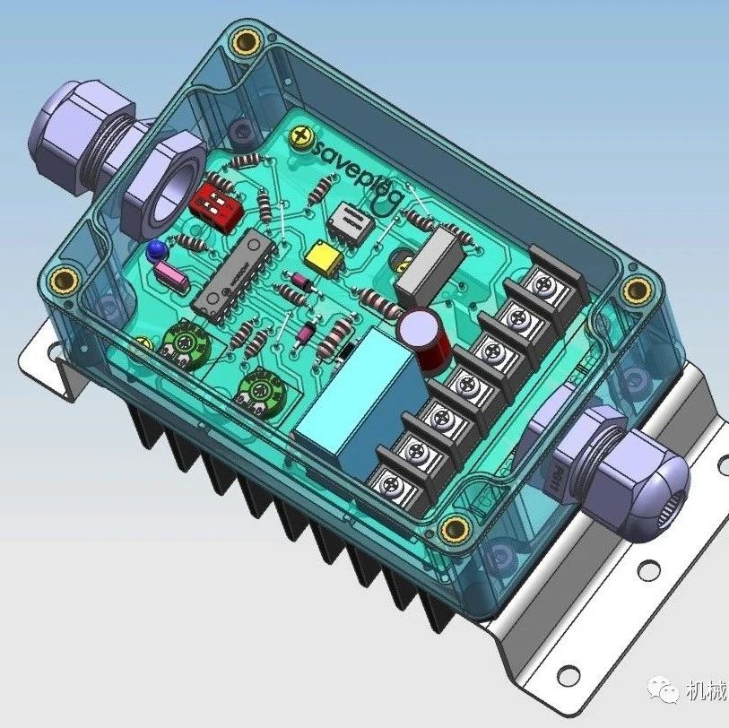 【工程机械】单相软启动节能装置3D图纸 Solidworks设计