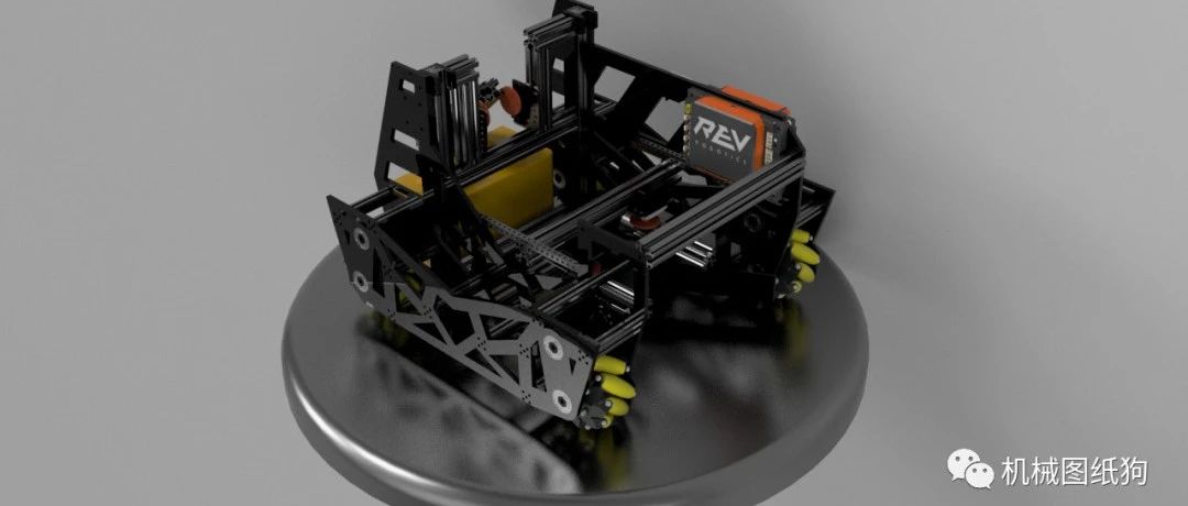 【机器人】4546 viperbots skystone麦克纳姆轮机器人车3D图纸 STEP格式