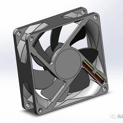 【非标数模】Ventilateur 80x80x25散热器小风扇模型3D图纸