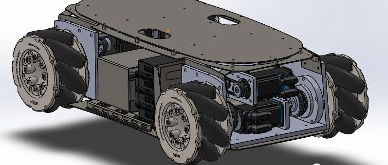 【机器人】mobile-robot-platform移动四轮麦克纳姆轮小车3D图纸