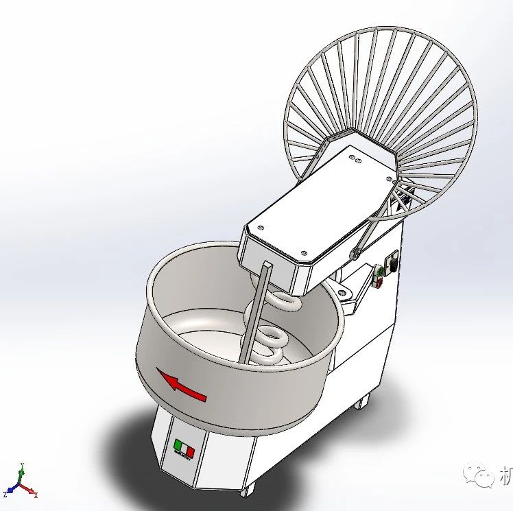 【工程机械】s42m厨房食品搅拌机外形3D图纸 Solidworks设计