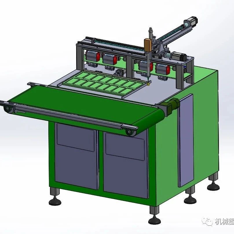 【工程机械】CNC数控涂胶机3D数模图纸 STEP