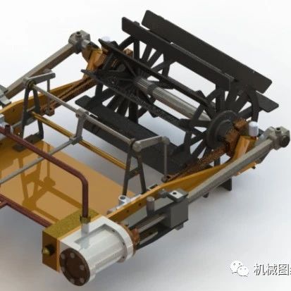 【工程机械】蒸汽船用尾轮桨3D数模图纸 Solidworks设计