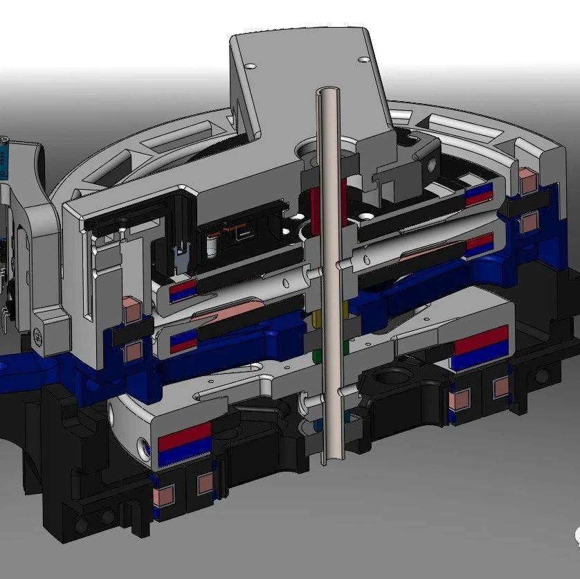 【工程机械】4相电机阀3D数模图纸 Solidworks设计