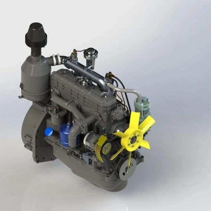 【发动机电机】柴油机MMZ D-243s柴油发动机模型3D图纸 x_t格式