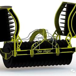 【农业机械】青贮料压实机滚筒3D数模图纸 Solidworks设计