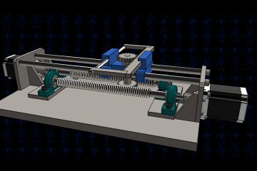 【生活艺术】蜗轮蜗杆xy台机构模型3d图 多种格式_solidworks-仿真秀