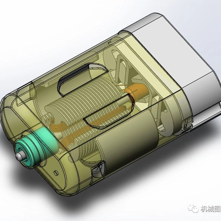 【发动机电机】small motor小型电动机3D数模图纸 Solidworks设计