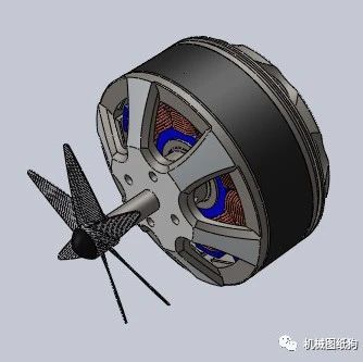 【发动机电机】Brushless DC motor电机3D数模图纸 Solidworks设计