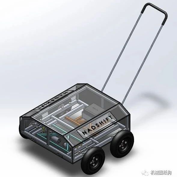 【机器人】nadshift手推机器人车3D数模图纸 Solidworks设计