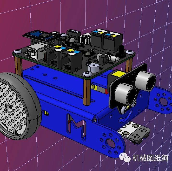 【机器人】mBot编程机器人车结构3D图纸 STP格式
