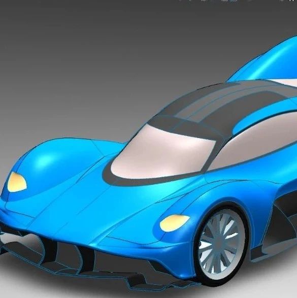 【汽车轿车】Aston mArtin Valkyrie超级跑车简易外观模型3D图纸