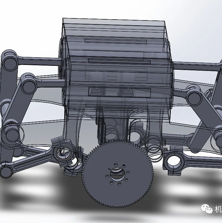 【发动机电机】创新型汽车发动机曲柄机构3D图纸 Solidworks设计