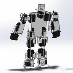 【机器人】humanoid-robot简易钣金人形机器人结构模型3D图纸 Solidworks
