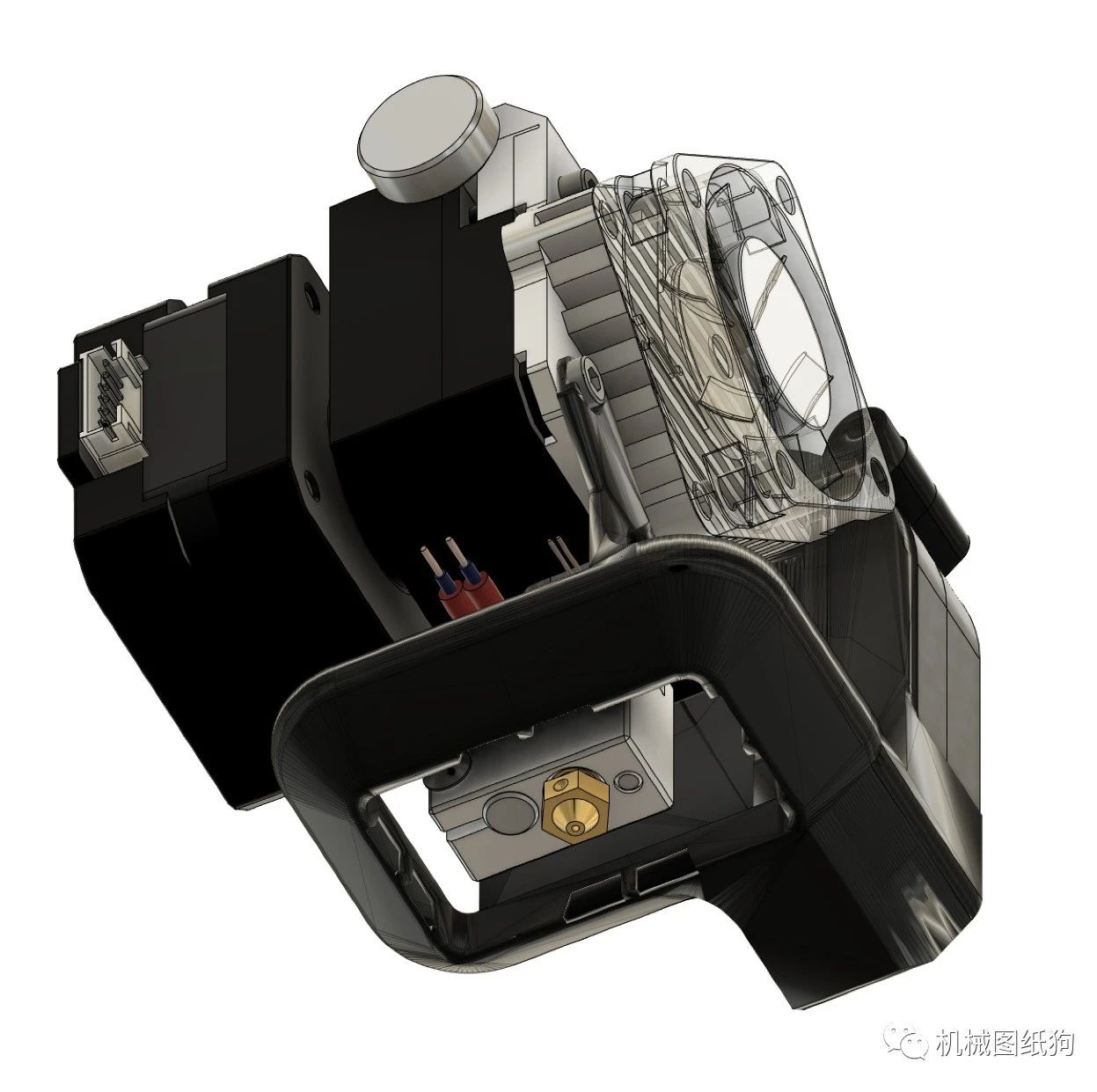 【工程机械】Titan Aero 3D打印机挤出机和喷嘴3D数模图纸 STEP格式