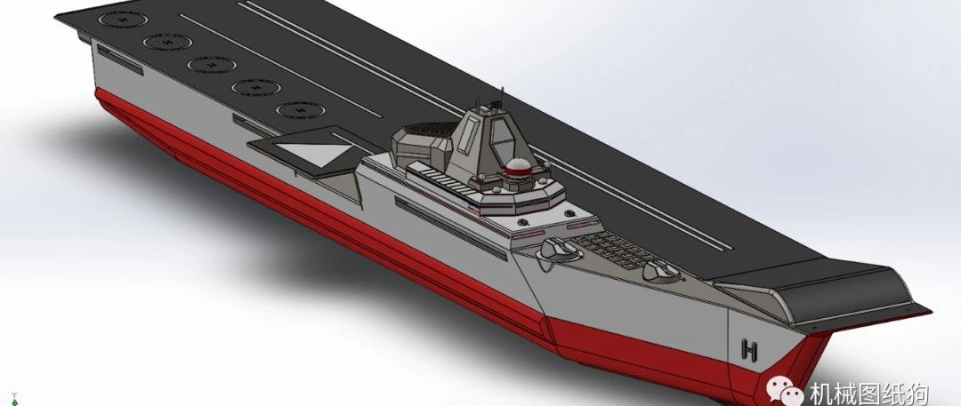 【海洋船舶】Tenochtitlan Class级航母简易模型3D图纸 Solidworks设计