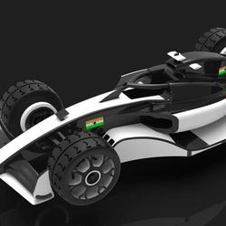 【卡丁赛车】F1 sf71h方程式赛车模型3D图纸 STEP格式