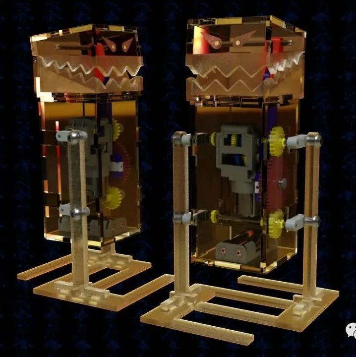 【生活艺术】行走愤怒的机器人拼装(激光切割)模型3D图纸 多种格式