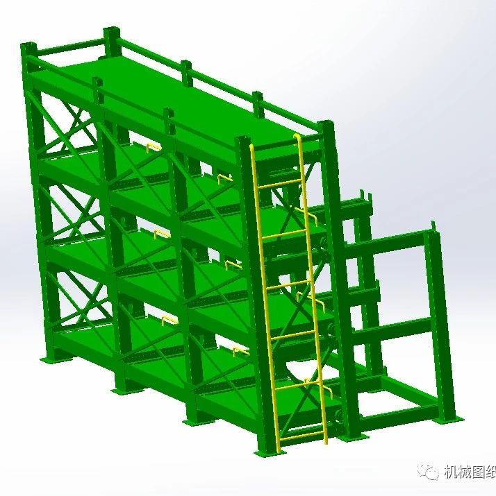 【工程机械】Rack Die模具货架架子3D数模图纸 X_T格式