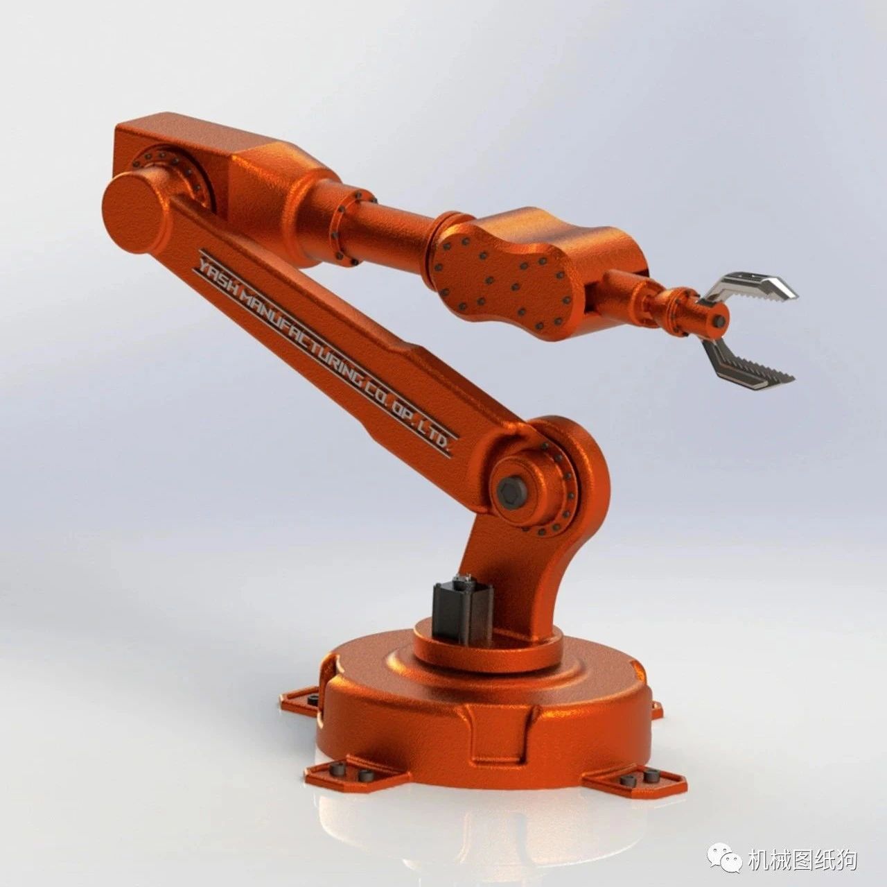 【机器人】industrial-robotic-arm机械臂3D数模图纸 IGS格式