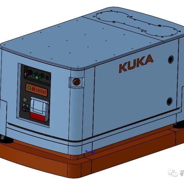 【机器人】KUKA KMP200机器人小车外观模型3D图纸 STEP格式