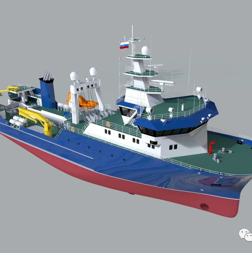 【海洋船舶】中型冰冻拖网渔船造型3D图纸 RHINO设计 附STP