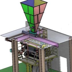 【工程机械】料斗螺旋输送冷凝器系统3D数模图纸 x_t格式
