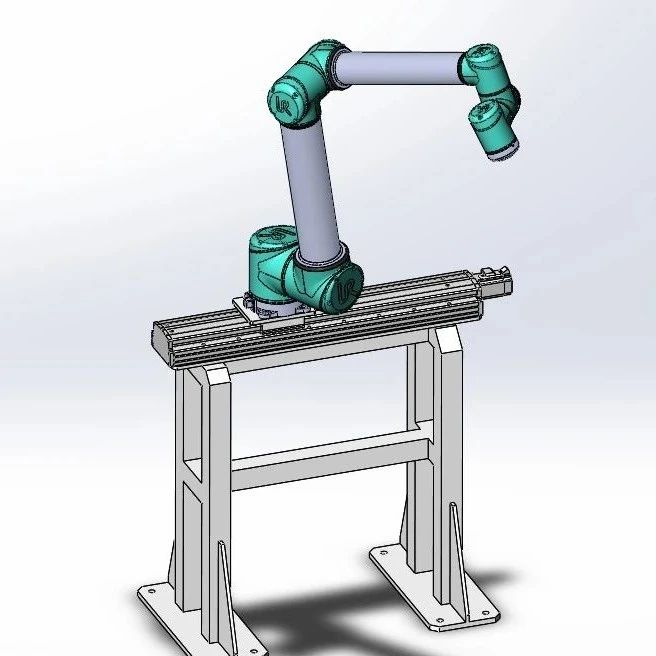 【机器人】UR10机械臂行走轴3D数模图纸 Solidworks设计