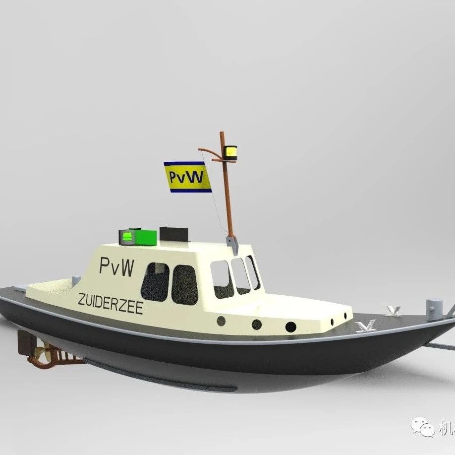 【海洋船舶】Zuiderzee拖船模型3D图纸 STP格式