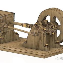 【发动机电机】air-engine单缸蒸汽发动机3D数模图纸 STEP格式