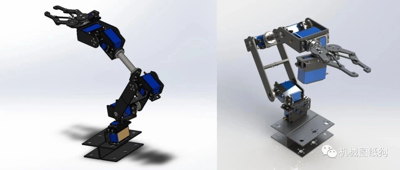 【机器人】6-dof-robot-arm简易六自由度机械手3D数模图纸 Solidworks设计