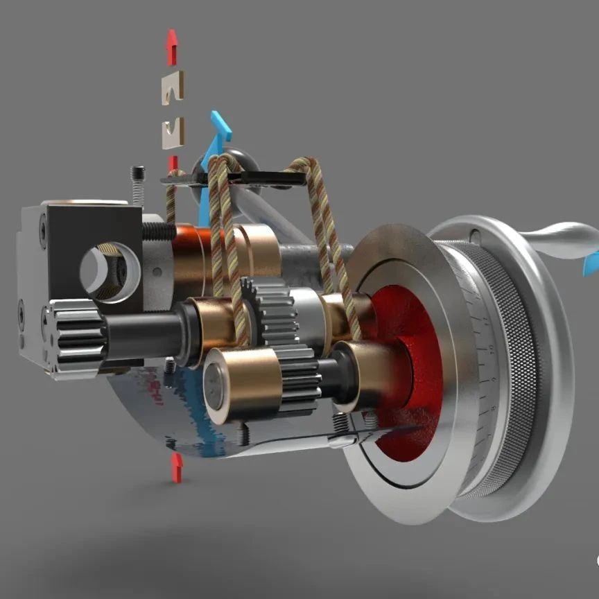 【工程机械】tv-16车床转轮刻度盘机构3D图纸 Solidworks设计 附x_t