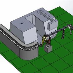 【机器人】FANUC机器人送料取料系统3D图纸 STEP格式
