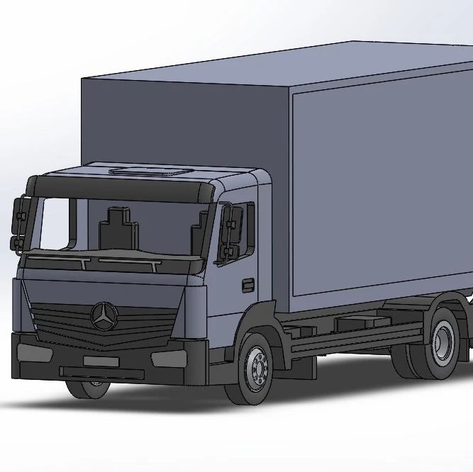【其他车型】MB-Atego货车简易模型3D图纸 STEP IGS格式